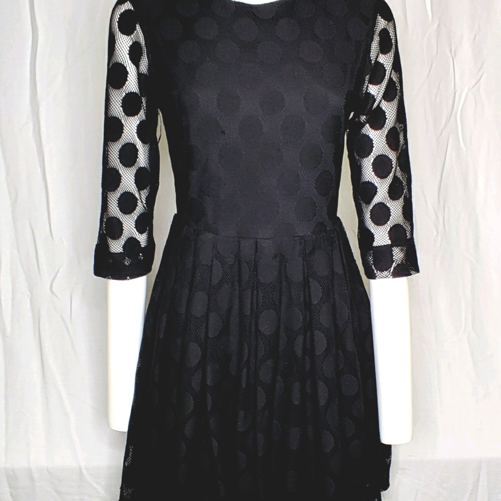 H&M polka dot overlay dress EUC